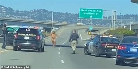 naked woman fires gun